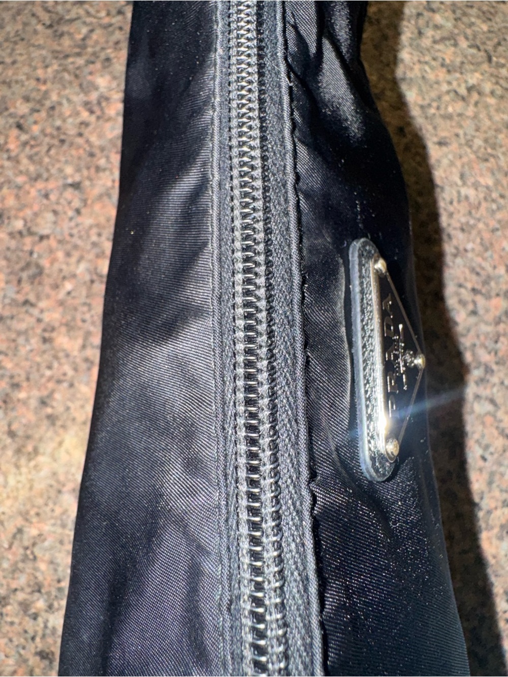 Prada vintage Black Tessuto Nylon Cosmetic Pouch/Clutch ✅authentic✅ - Picture 9 of 13